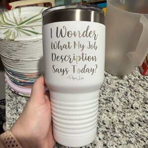Pepper Lou White Insulated Tumbler